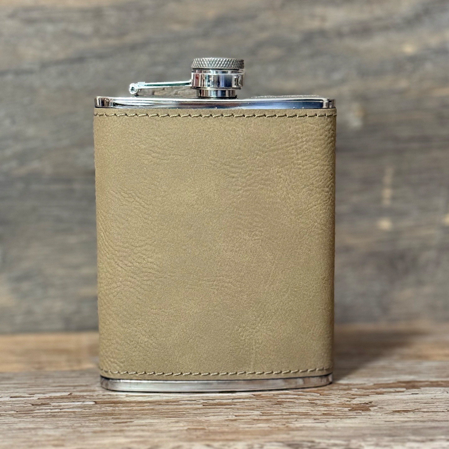 7 oz Leatherette flask engraving blank