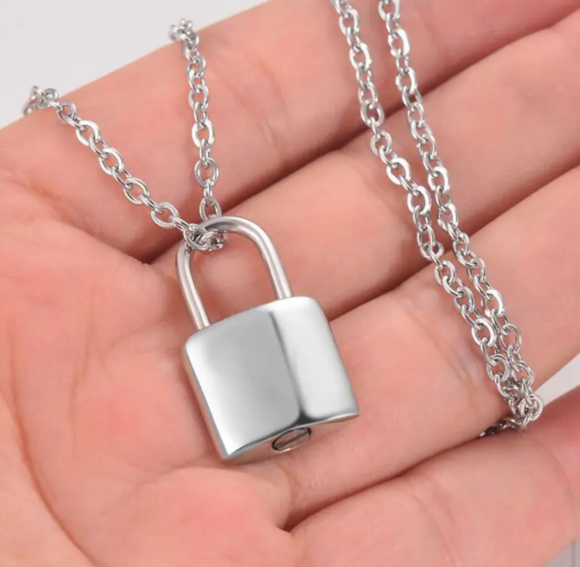 Cremation urn lock stainless steel engraving blank