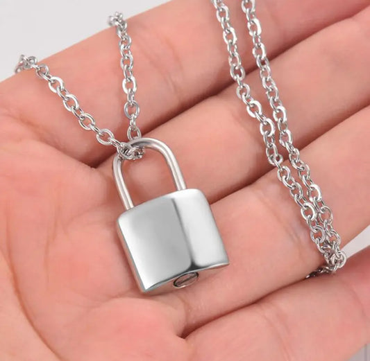 Cremation urn lock stainless steel engraving blank