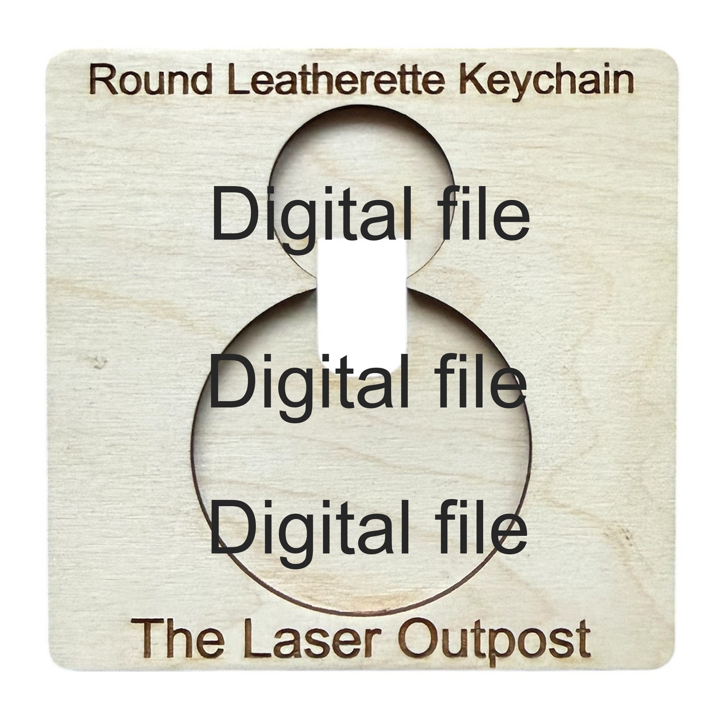 Round Leatherette Keychain jig SVG file