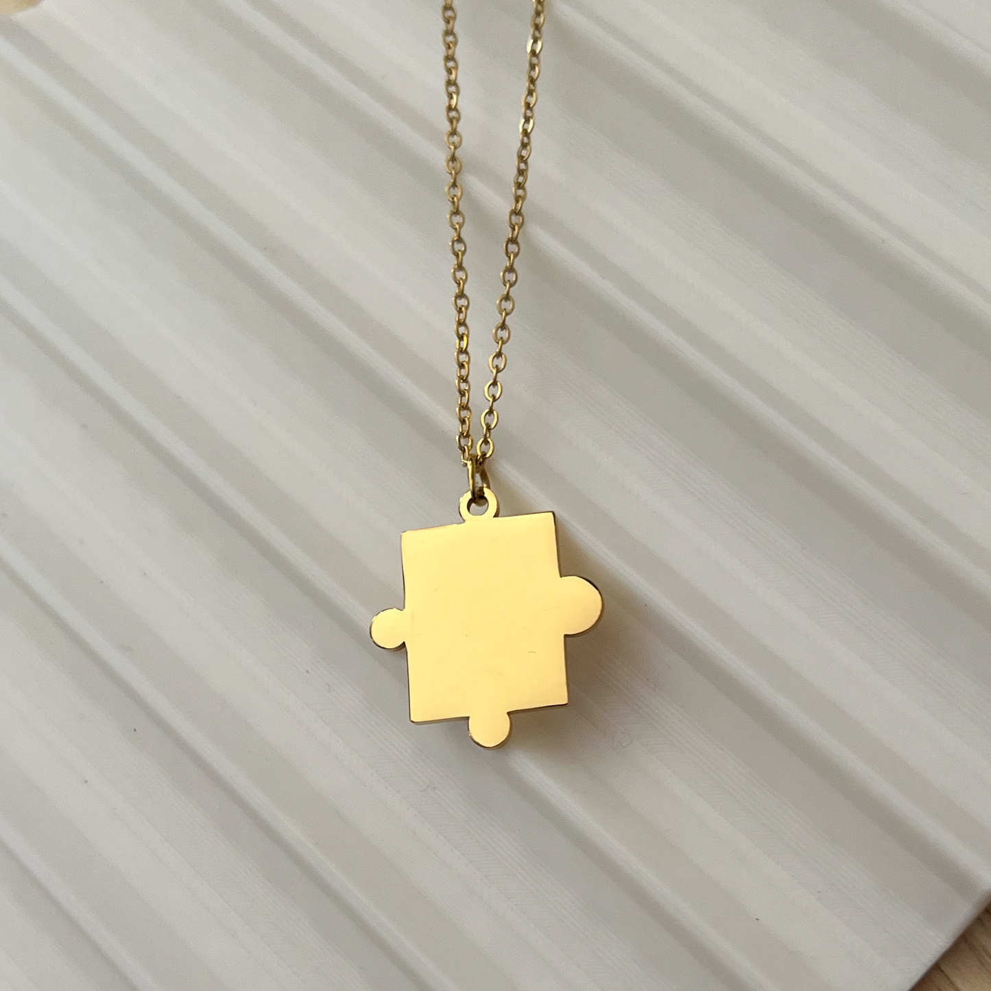 Puzzle Piece Autism Awareness engraving necklace blank