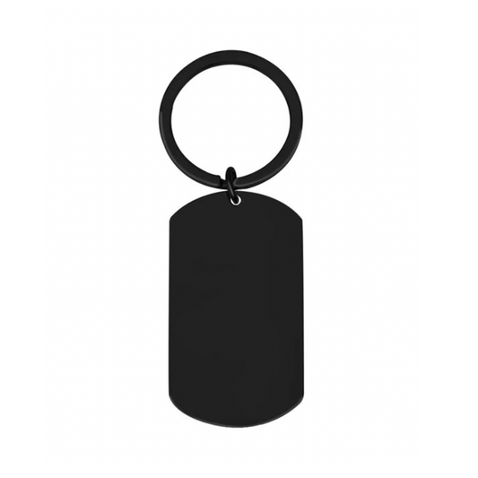 Larger size Stainless steel military dog tag keychain