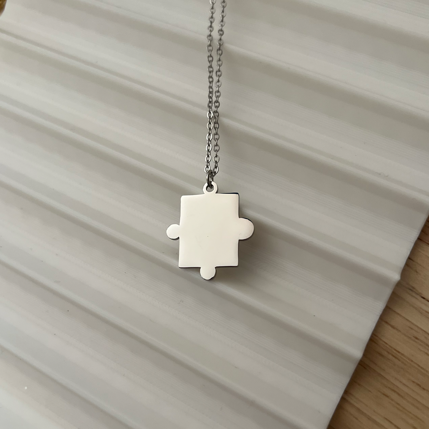 Puzzle Piece Autism Awareness engraving necklace blank