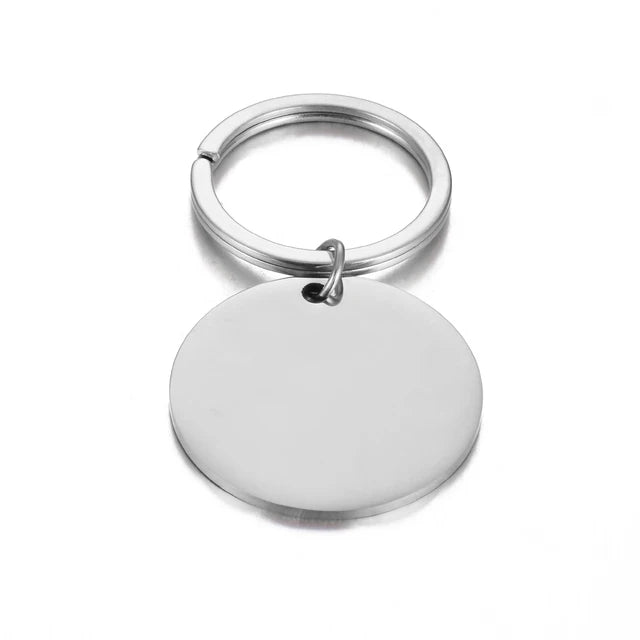 Stainless Steel Circle Keychain engraving blank