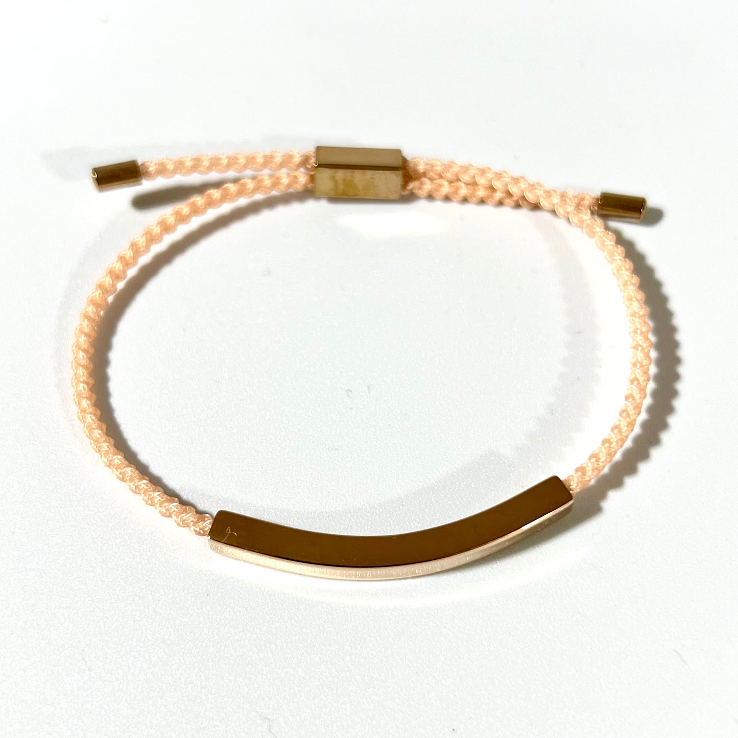 Braided cord bar bracelet