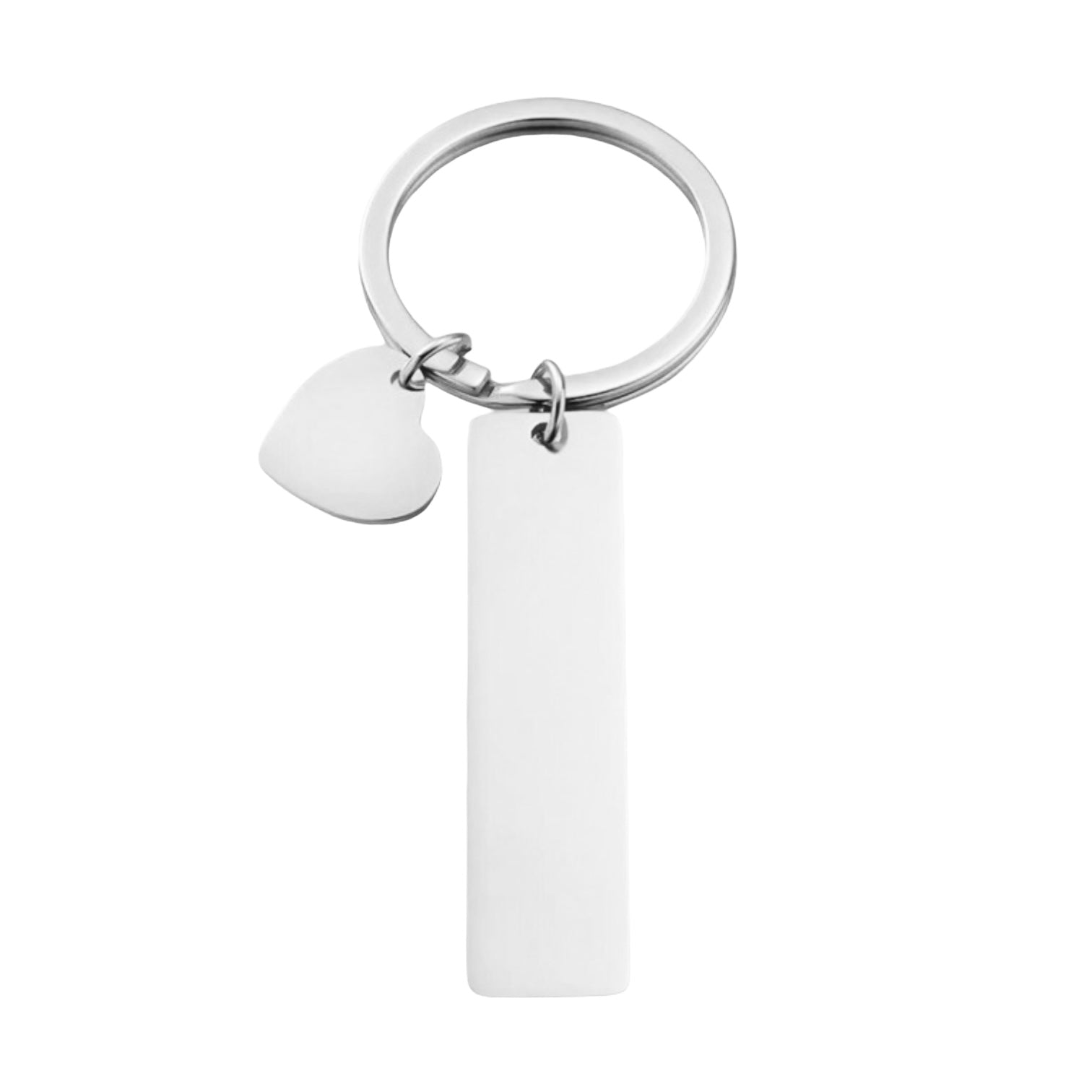Rectangular keychain with heart – The Laser Outpost