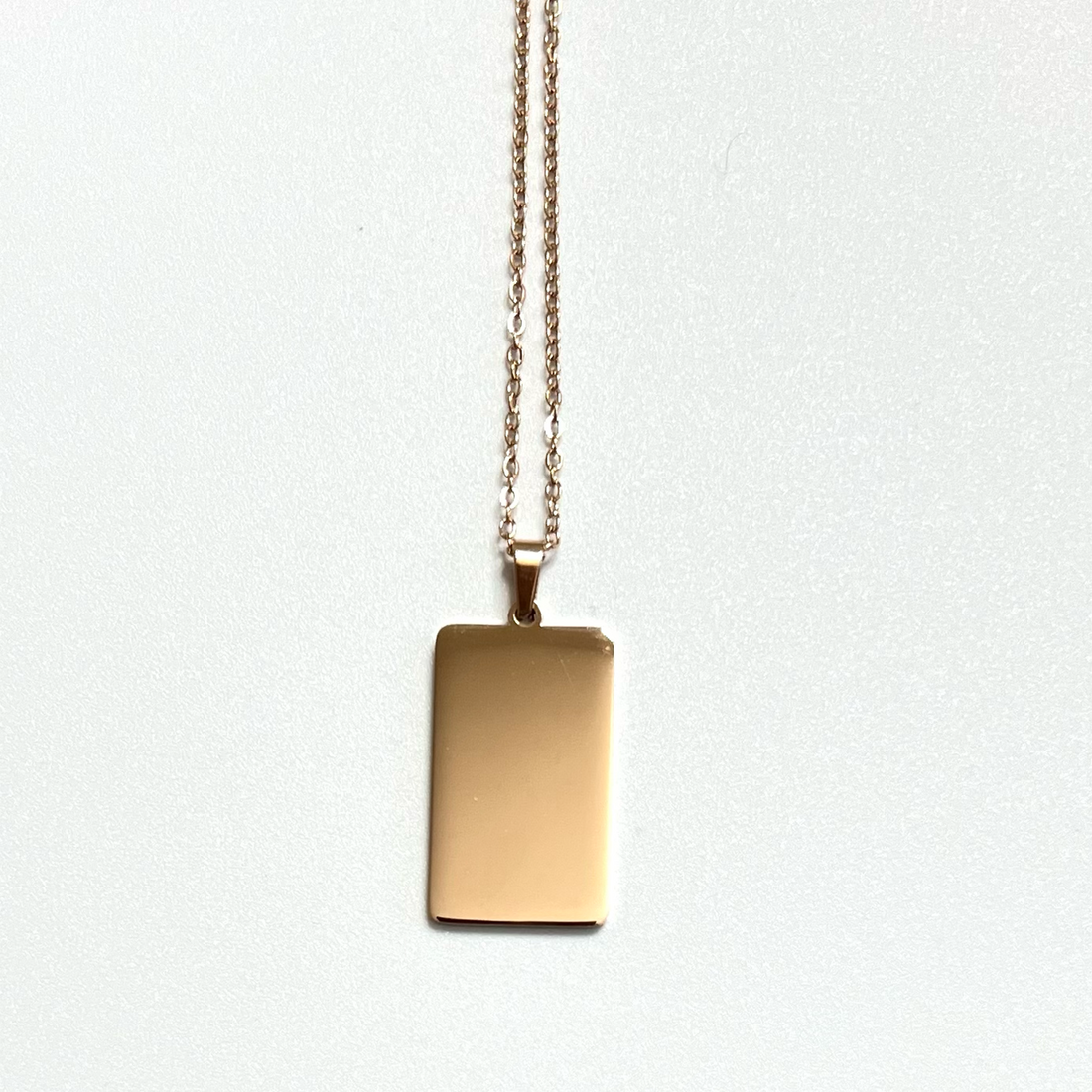 Stainless steel rectangle necklace engraving blank – The Laser Outpost