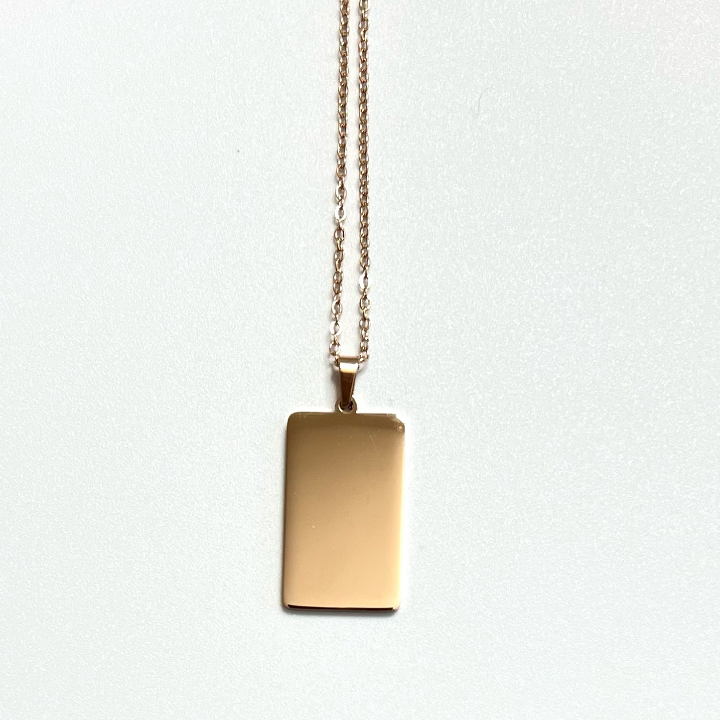 Stainless steel rectangle necklace engraving blank