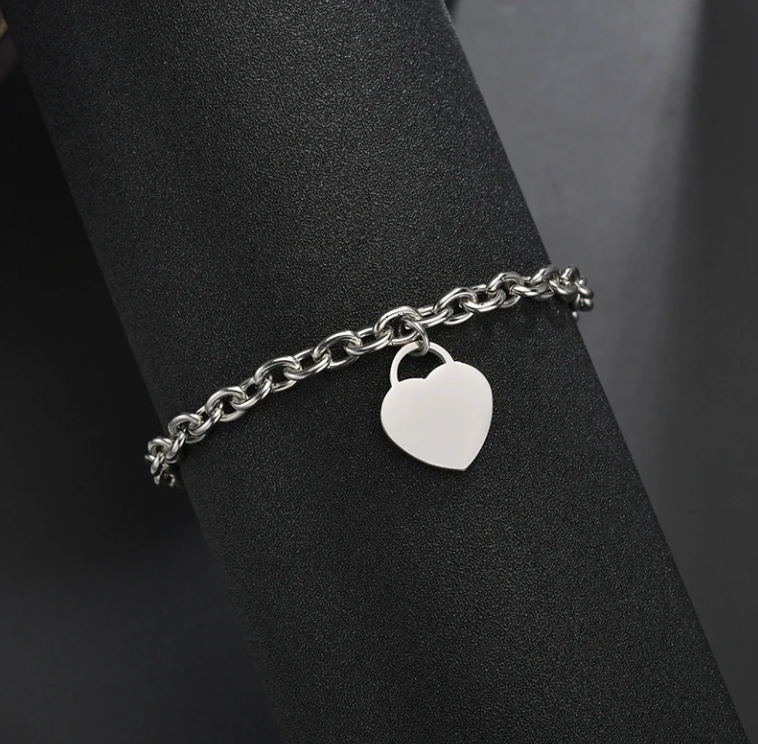 heart bracelet engraving blank