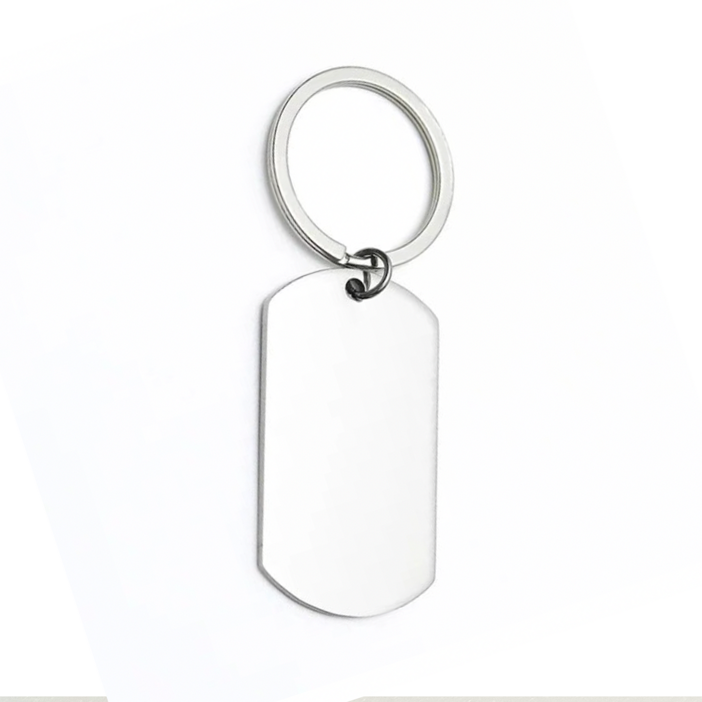 Stainless steel military dog tag keychain  - various sizes