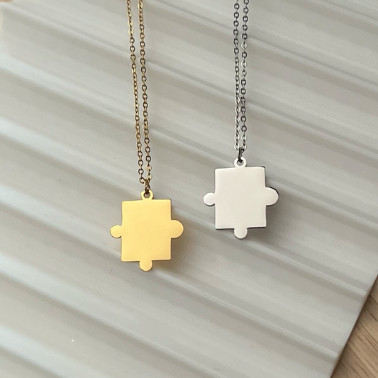 Puzzle Piece Autism Awareness engraving necklace blank