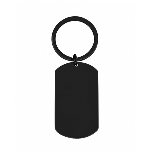 Stainless steel military dog tag keychain