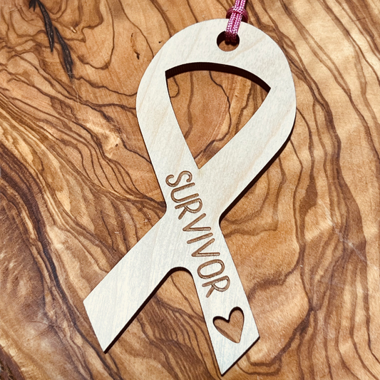 Cancer survivor ribbon ornament digital file