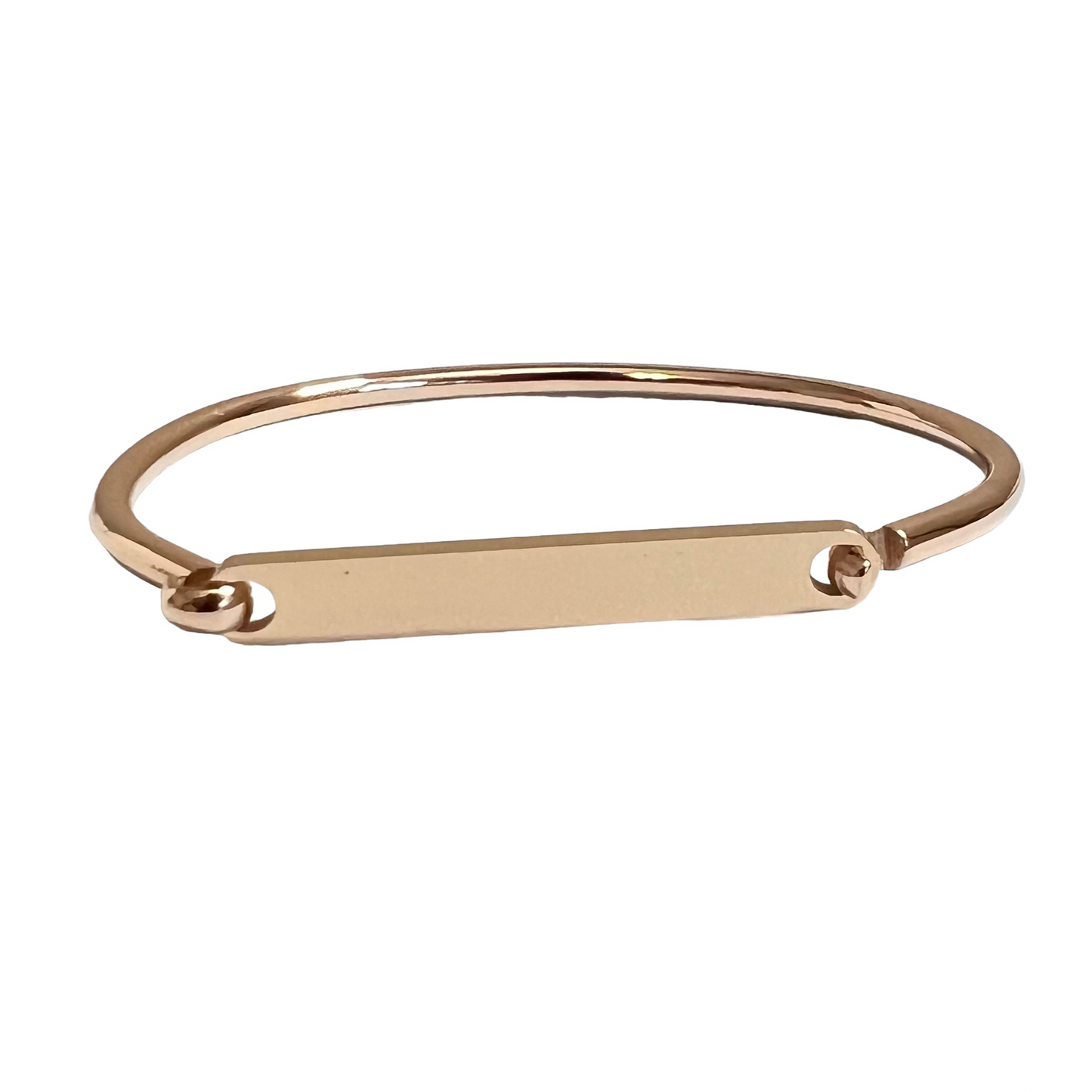 flat bar engraving bracelet rosegold