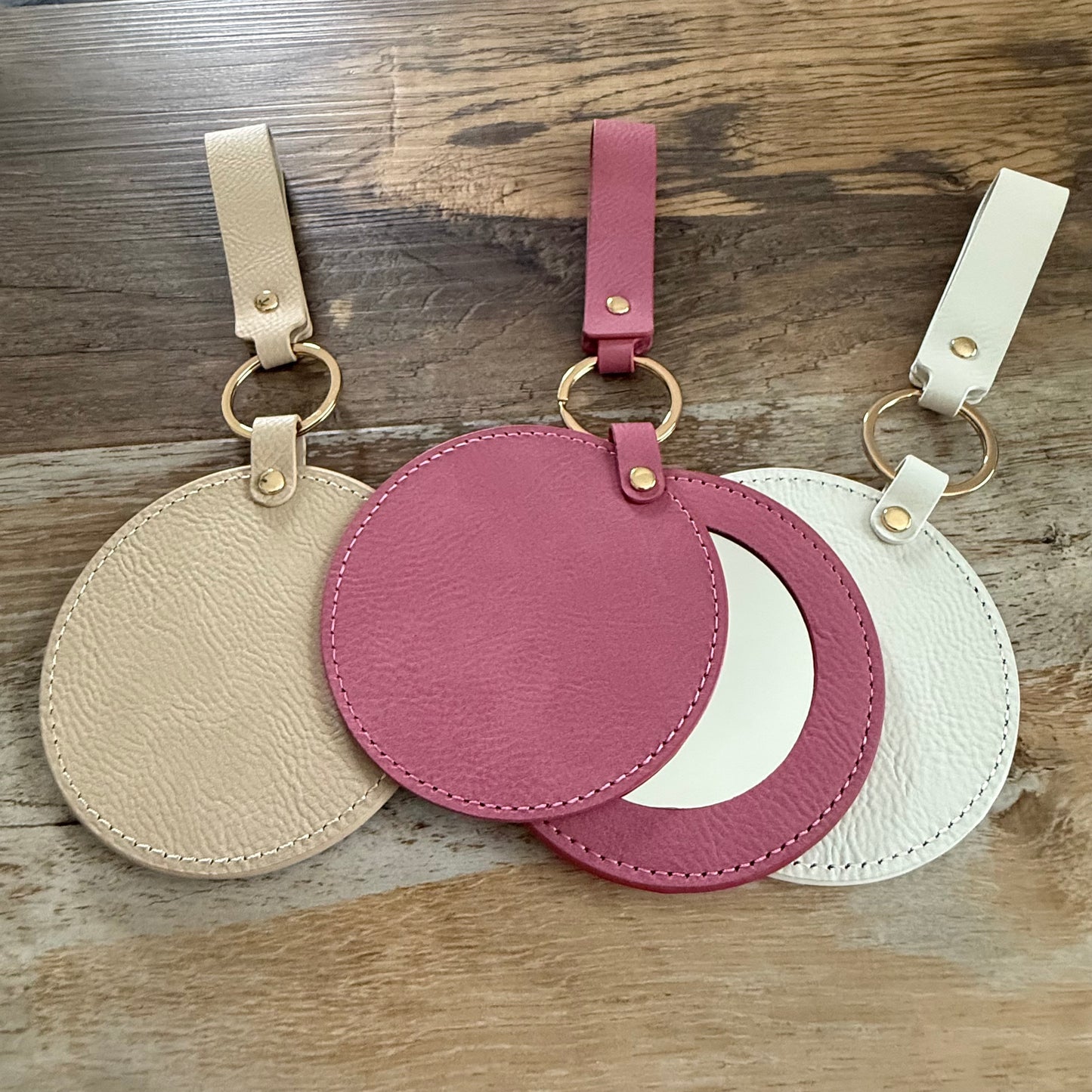 Leatherette Compact Mirror