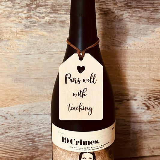 Teachers wine gift tag - file