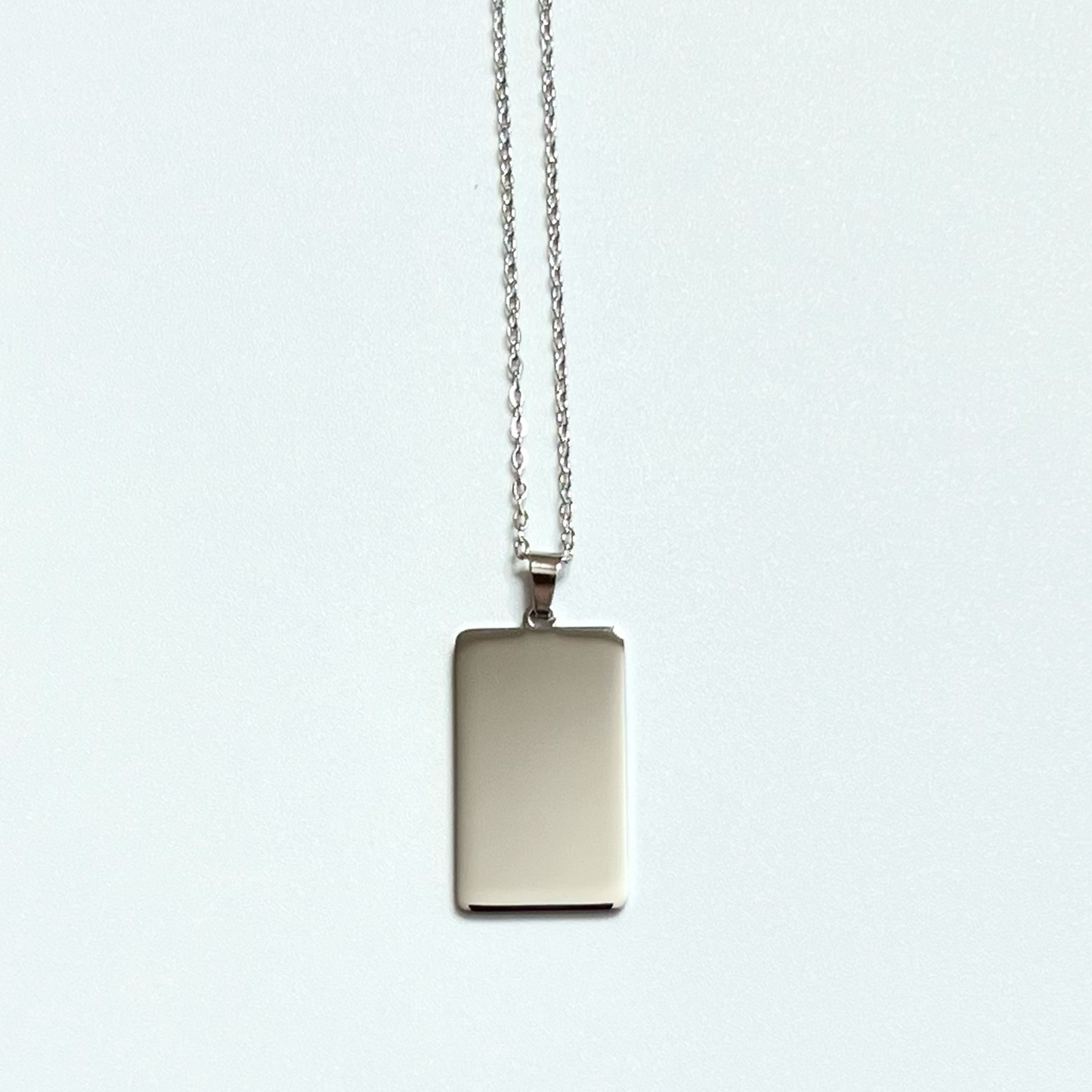 Stainless steel rectangle necklace engraving blank