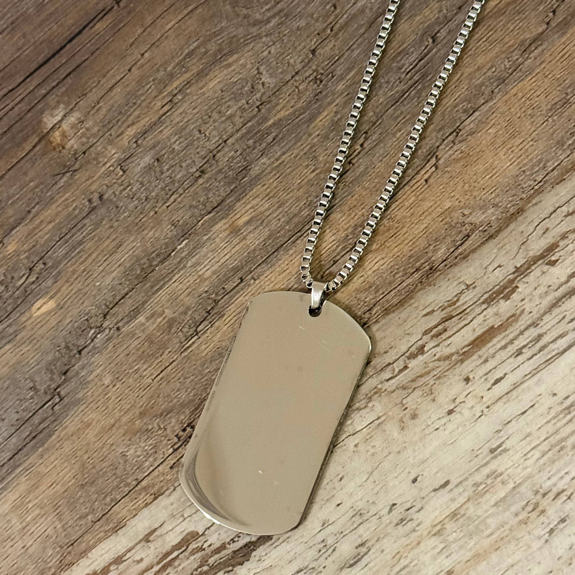 stainless steel dog tag necklace