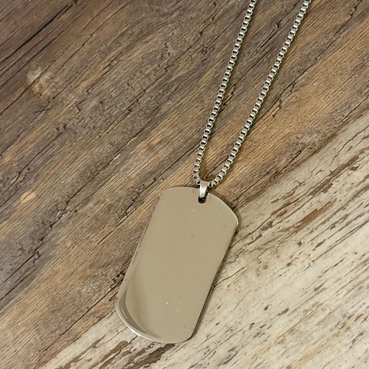 stainless steel dog tag necklace